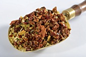 A ready-made mix of bulgur with dried vegetables and spices