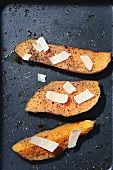 Sweet potatoes with parmesan and pepper