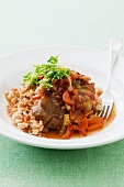 Osso buco alla milanese (pot-roasted veal shank, Italy)