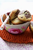 Marbled Madeleines in a Flowered Bowl