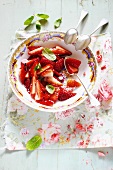 Strawberries with meringue