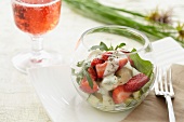 Tangy strawberry and melon salad