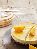 Cheesecake with oranges