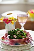 Broccoli salad with radishes