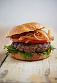 Kobe Beef Burger with Onion, Tomato and Lettuce