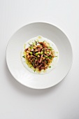 Grilled Octopus Salad with Edamame, Chickpeas and Yogurt