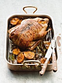 Roast duck with clementines
