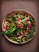 Broccoli salad with flageolet beans and hazelnuts