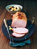 Smoked pork loin with dried fruit