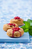 Wholemeal scones with redcurrants