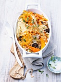 Fennel and carrot bake with olives