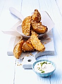 Potato wedges with sesame