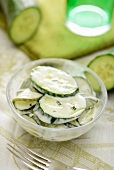 Cucumber salad with a yoghurt dressing