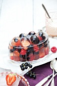 Champagne berry jelly on a plate