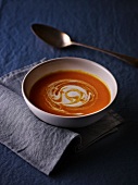 Cream of carrot soup with coconut milk