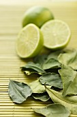 Limes and kaffir lime leaves