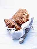 Healthy wholegrain bread in a bread basket