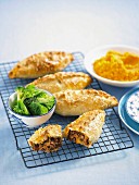 Puff pastry parcels with minced meat filling