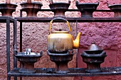 A teapot on a small stove (North Africa)
