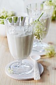 Elderflower yogurt in glasses