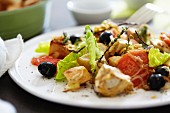 Artichoke salad with black olives