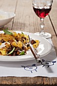 Pasta with wild boar ragout (Tuscany)