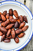 Almonds toasted in soy sauce