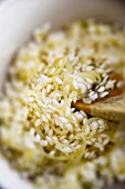 Preparing risotto