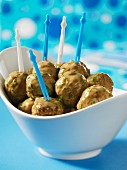 Swedish meatballs with party skewers
