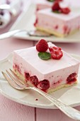 Raspberry & yoghurt slices
