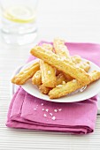 Cheese straws with salt