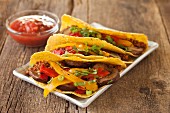 Grilled Mushroom Tacos with Bell Peppers