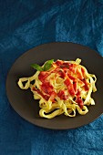 Tagliatelle with tomato sauce