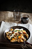 Risotto with squash, mushrooms and sage