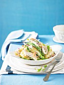 Warm potato and chicken salad