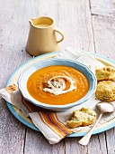 Roasted pumpkin and tomato soup