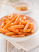 Baby carrots with a honey glaze