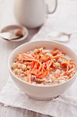 Oats with carrots and raisins
