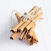 A bunch of cinnamon sticks tied with string