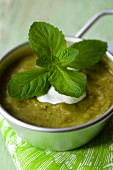 Courgette soup with mint