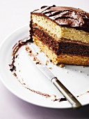 Chocolate & caramel layer cake