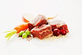 Lamb Cubes with Assorted Ingredients
