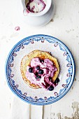 Pancake with blueberry quark