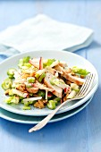 Waldorf salad with chicken and walnuts