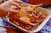 Stuffed goose with chestnuts (Lower Bavaria)