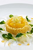 Orange couscous with fennel and apple