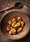 Fried Plantains in a Wooden Bowl