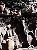 Old rustic kitchen equipment still used in Georgian villages.