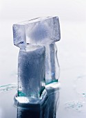 Melting ice cubes.