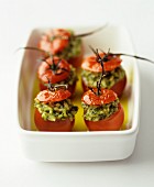 Stuffed tomatoes with herb rice